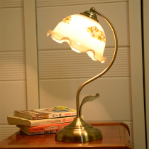 American retro bedroom bedside lamp simple modern home Book Light plug-in remote control dimming warm wedding lamp