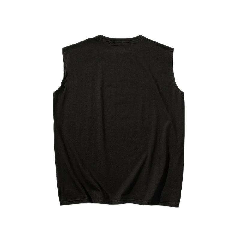 Mùa hè không tay t-shirt của nam giới xu hướng màu hip-hop thể-vai nam vòng cổ áo loose-fitting sinh viên vest bên ngoài thương hiệu thời trang của nam giới mặc