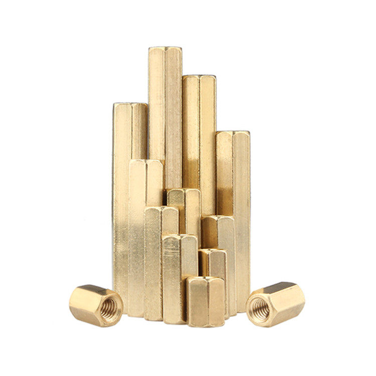 M3 hexagonal copper stud 5-60 double pass isolation column connector pad high circuit board wiring nut inner tooth support column