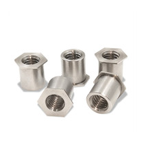 Stainless steel plate through hole pressure rivet nut column S158 corner OS-M3-5 22 chassis thin pressure rivet 4 steel 2 sheet metal six