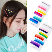 Korean clip broken hair Hyuna wind with the same hairpin adult top clip Candy color word clip bangs clip hair hair headdress