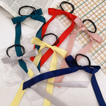 Bow Ribbon Hair Rope Sweet Joker Satin Ribbon Headstring Handmade Hairband Rubber Band Hair Dress Fashion Headwear