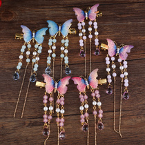 Ancient wind duck-billed hairclip Hanfu accessories tassel step shake Super fairy does not hurt hair hair accessories hairclip girl side clip