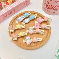 Детская мультяшная заколка для волос, кремовые детские шпильки для волос, аксессуар для волос, популярно в интернете