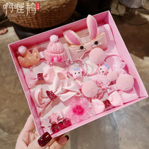 Korean version of the child little girl headdress Girl hairpin leather band head rope Baby princess does not hurt the hair super fairy hair clip