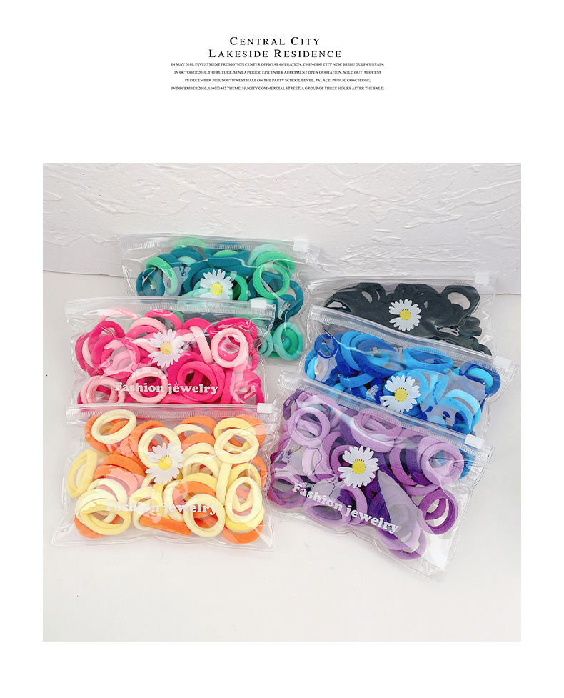 Simple Children's  Solid Color Hair Rope display picture 8