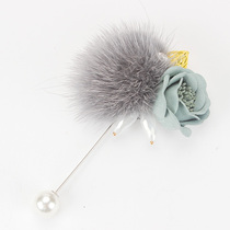 Brooch brooch pin Korean atmosphere womens coat cardigan elegant decoration creative wild simple word pin