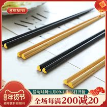 Wooden chopsticks one person one chopsticks two sets of household creative cute family clothes fast-son solid wood pointed couple chopsticks