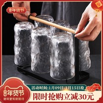 Japanese-style glass set living room household water cup tea cup ins juice cup whiskey Glacier beer mug