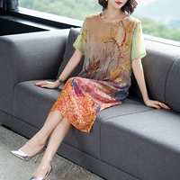 Vipshop sẽ được thả lỏng trong mùa hè, váy voan hoa rất cổ tích 2019 mới lạ cỡ lớn thời trang nữ che bụng - váy đầm chân váy jean