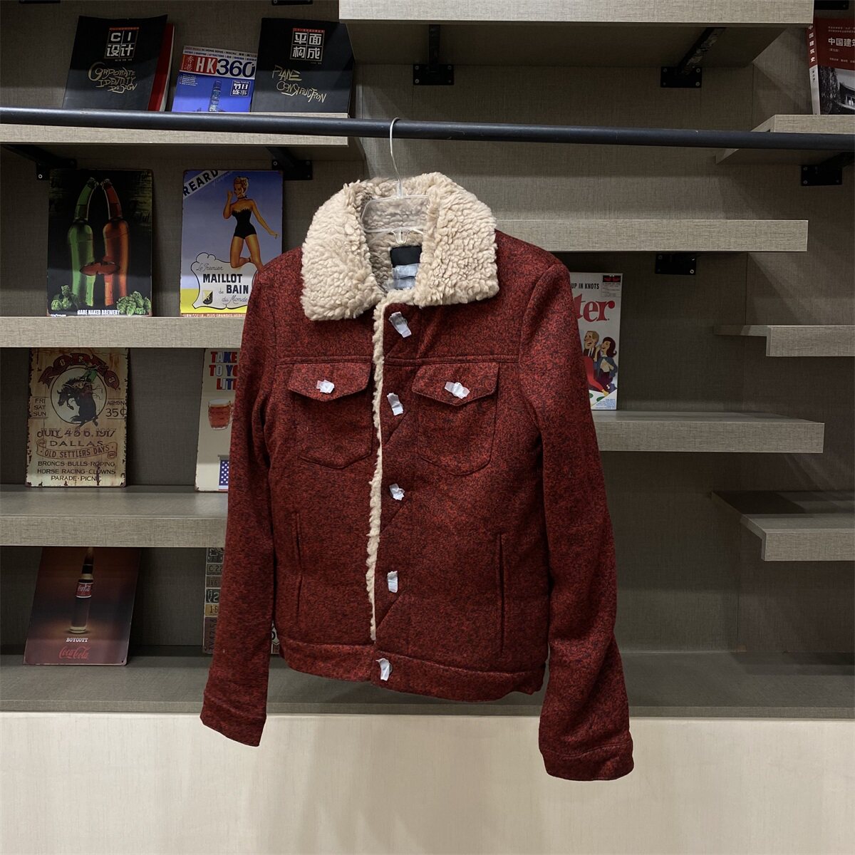 Men's lamb wool jacket jacket jacket cotton cotton clothes meet for ten years