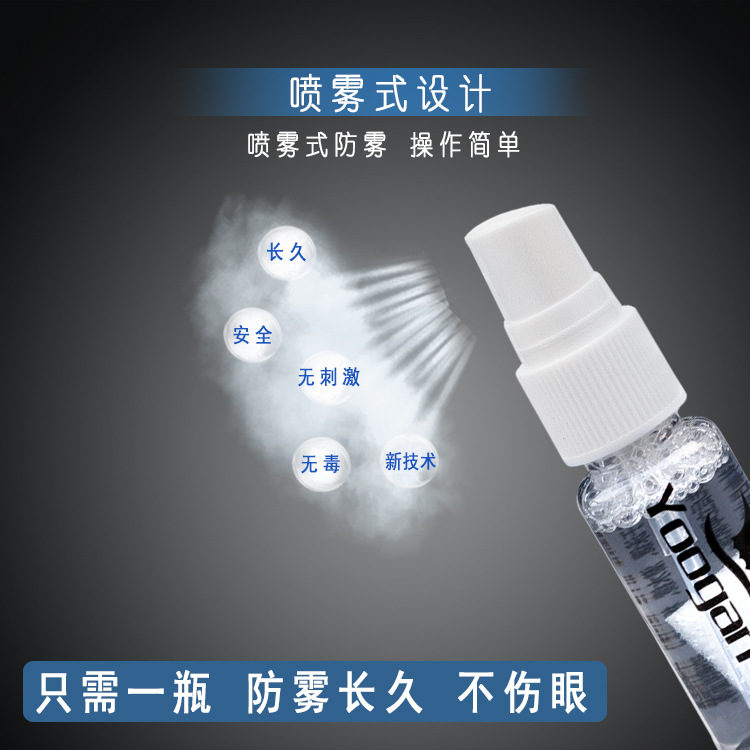 Glasses anti-fogging anti-fogging persistent anti-fog liquid near-lens coated with spray-wipe glasses deity