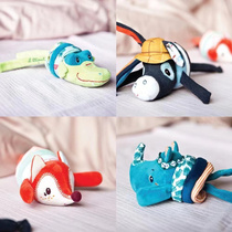 New animal shake series pull shock lathe hanging educational hand holding doll baby toy to exercise little hands