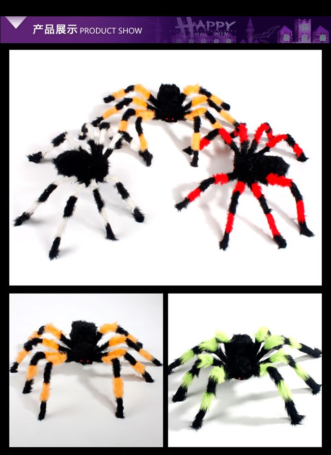 Halloween trang trí đạo cụ nhện vui nhộn giả mạo gọn gàng cả người đồ chơi màu đen tĩnh sang trọng - Sản phẩm Đảng / Magic / Hiệu suất đồ hóa trang