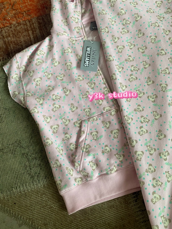 Preview Ashley Willam26Ss Pink Red Panda Thin Fleece Cream Pink Heart Ilove Me