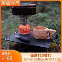bushcraft outdoor camping aluminum alloy folding table mini picnic barbecue table light portable small tea table
