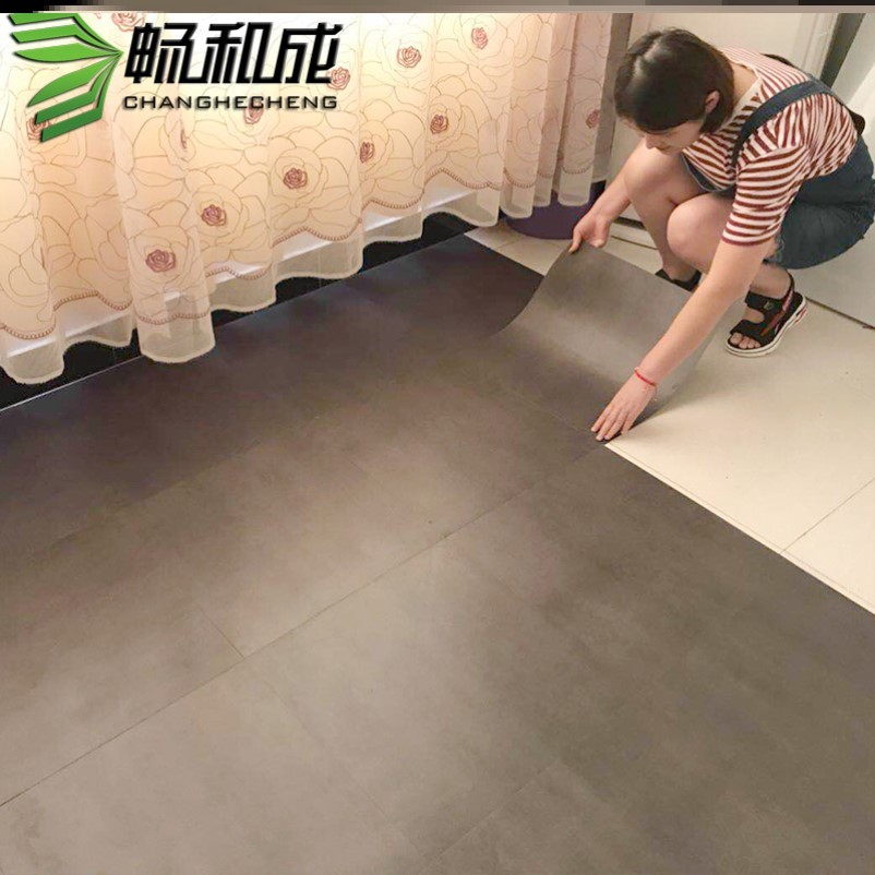 Floor stickers thickened stickers Simple self-adhesive bedroom fire self-adhesive waterproof stickers Dining room floor paper blank room