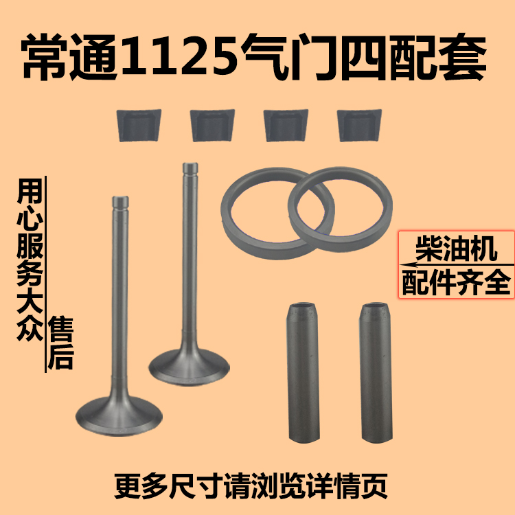 Changzhou normal-open diesel engine CT1125CT1130ZS1125ZS1130 valve guide four matching components