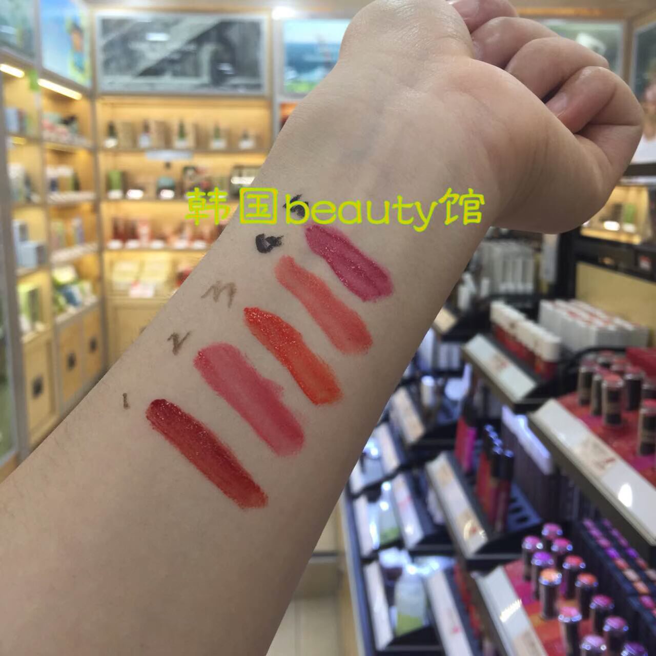 Spot Fresh mousse candy lip liquid Lip gloss lip gloss Lasting dưỡng ẩm cắn môi trang điểm môi 	son bóng nhũ	