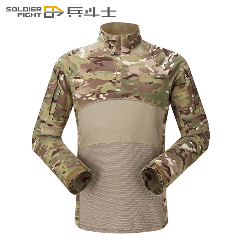 Soldiers fighter ACS Type II Tactical frogs MC Multi-terrain camouflares frogs Man combat shirt Cotton CP Male