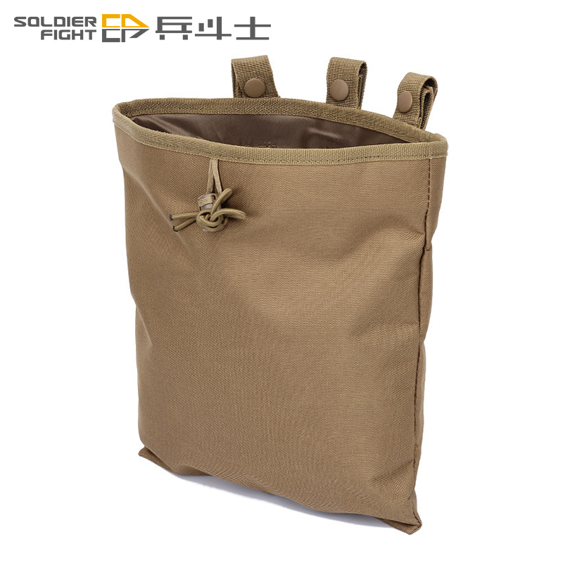 Military fans multi-functional tactical MOLLE large recycling bag debris storage bag CS camouflage equipment field fanny pack sand color