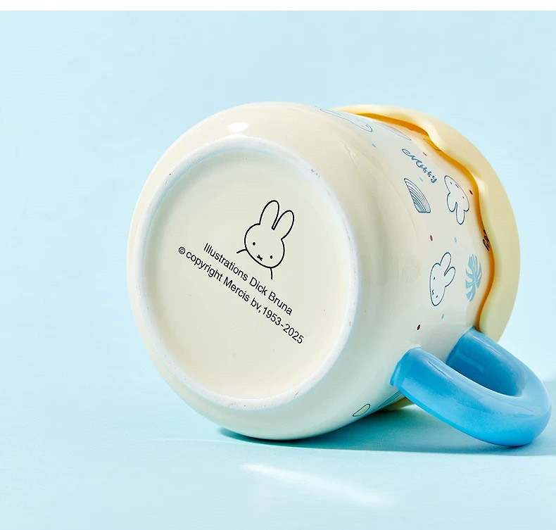 товар из китая miffy米菲兔陶瓷杯带盖马克杯可爱情侣水杯生日礼物牛奶杯咖啡杯