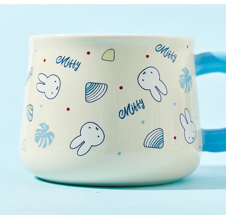товар из китая miffy米菲兔陶瓷杯带盖马克杯可爱情侣水杯生日礼物牛奶杯咖啡杯