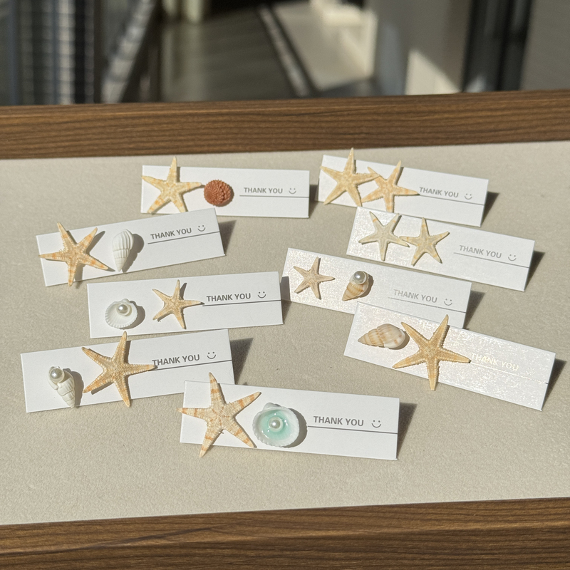 Yolo Handmade Shell Earrings, Starfish Series, Niche, Unique, High-End, Vacation, Natural Sea Breeze Gift for Girls