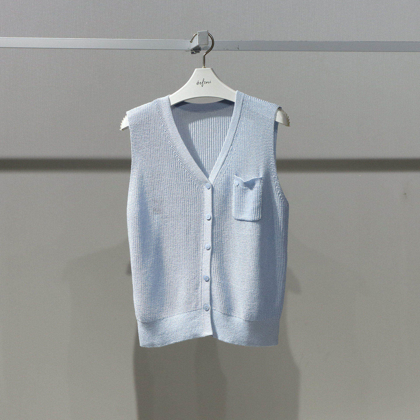 1H4232664 2026夏新款国内代购时尚V领无袖针织开衫