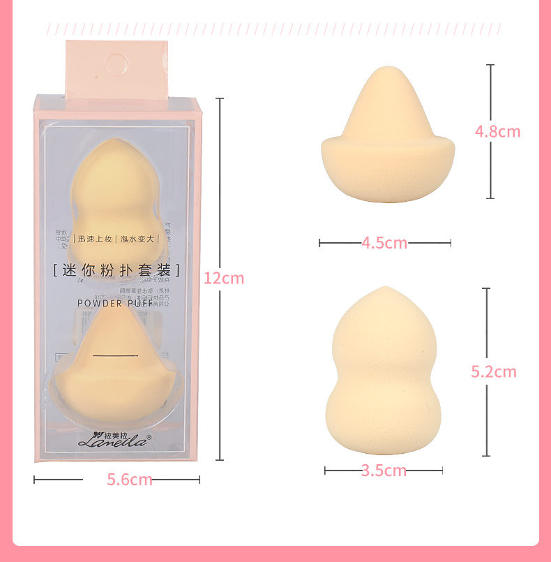 Phấn phủ Lamella Bầu + Bột nấm Puff Beauty Egg Makeup Sponge Makeup Egg Dụng cụ trang điểm ướt và khô cọ đánh phấn phủ