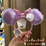 Дисней, сиреневая заколка для волос для принцессы с бантиком, ободок, аксессуар для волос, подарок на день рождения