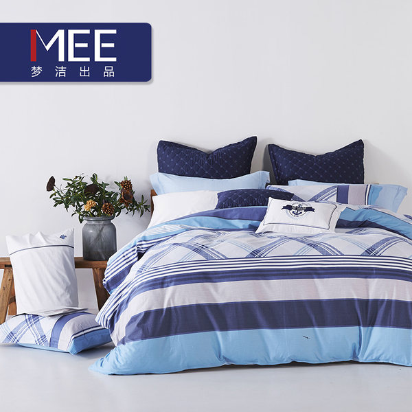 梦洁旗下 MEE 觅 纯棉印花四件套 1.5/1.8米 天猫优惠券折后￥199包邮（￥299-100）多款可选