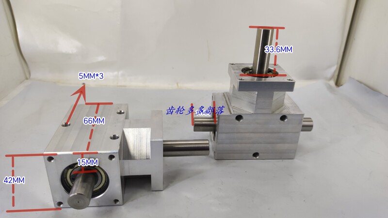 1:1 Small Miniature Gearbox with Enclosed Shaft Diameter 12, Machined T-Type Precision Helical Bevel Gear with Single/Double Output 1:1 Small Miniature Gearbox with Enclosed Shaft Diameter 12, Machined T-Type Precision Helical Bevel Gear with Single/Double Output