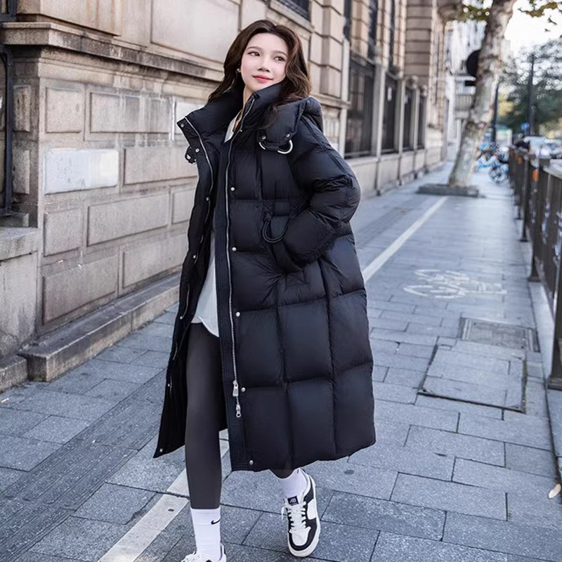 Black Long down Coat 2025 Winter New Style, Waist-Cinched, Loose Fit, Warm, Thickened, 90% White Duck down Jacket for Women Black Long down Coat 2025 Winter New Style, Waist-Cinched, Loose Fit, Warm, Thickened, 90% White Duck down Jacket for Women