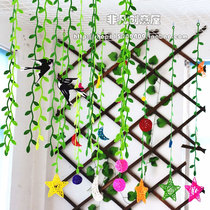 Kindergarten Primary School decoration air hanging decoration classroom corridor layout non-woven green leaf rattan curtain curtain curtain hanging decoration