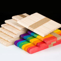 Ice cream sticks, popsicle sticks, small wooden sticks, wooden sticks, colorful wooden pieces, kindergarten handmade materials diy