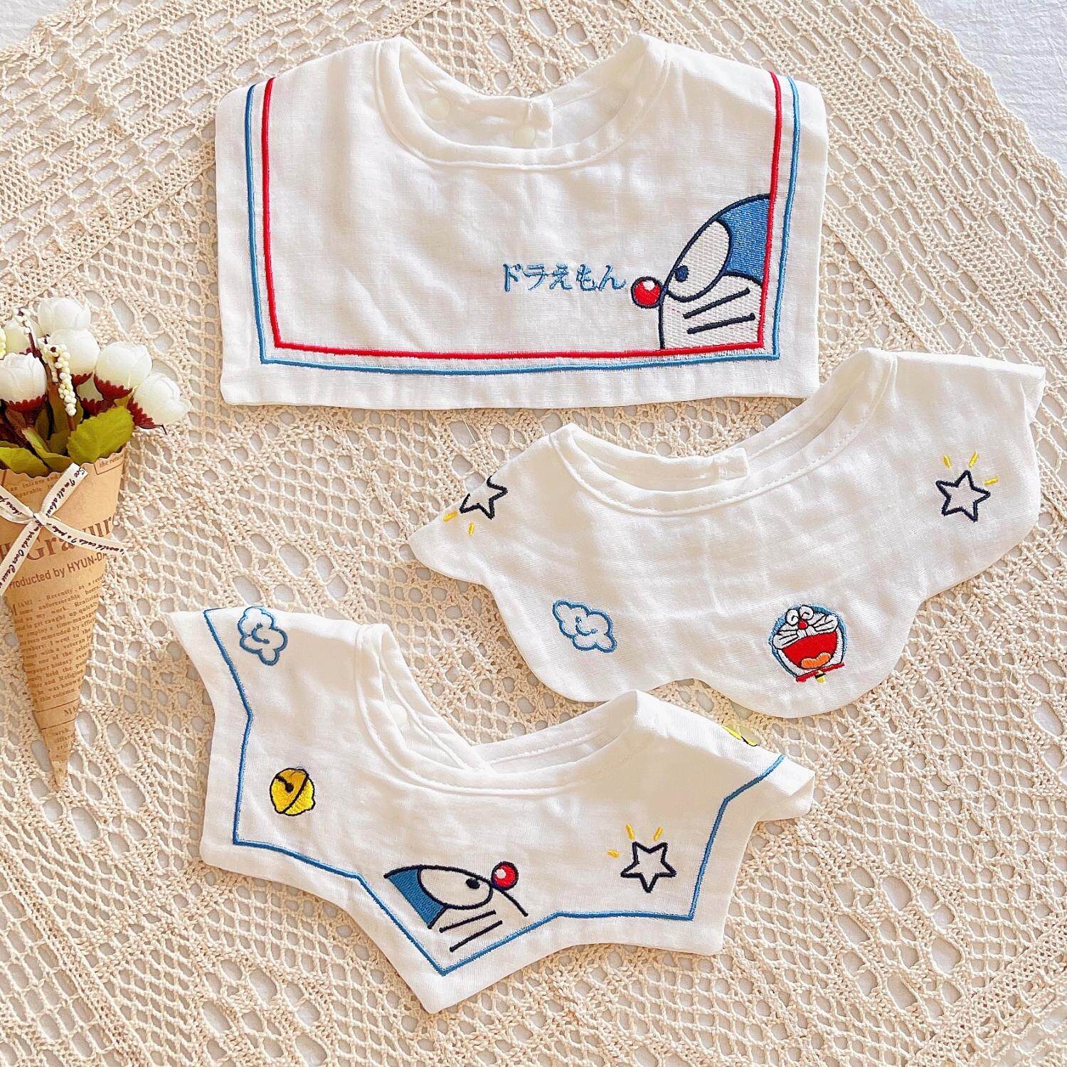 Korean version ins summer thin saliva towel 360 degrees rotatable baby cotton gauze small bib baby anti-spit milk