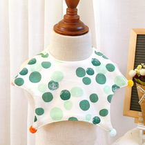 Summer thin baby cotton saliva towel baby bib small bib spit prevention milk towel cute shape soft absorbent