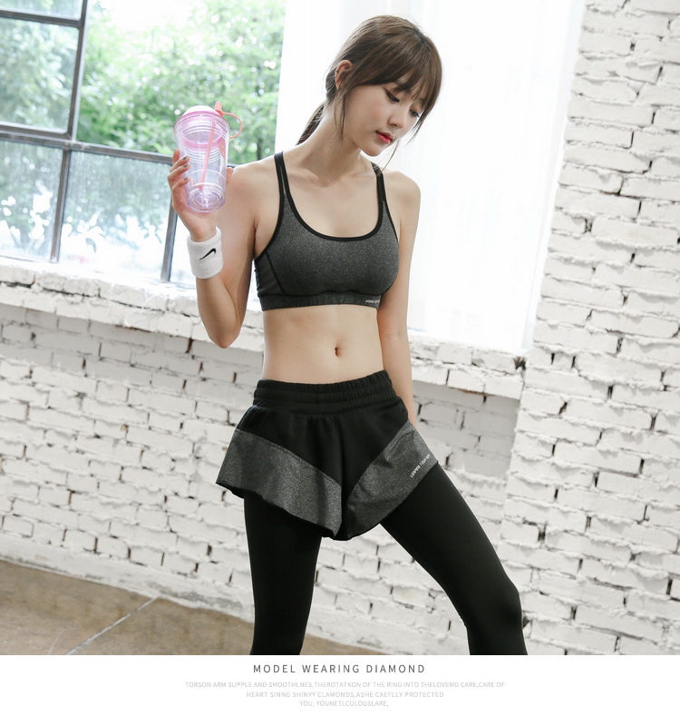 Áo ngực thể thao chống sốc cường độ cao hỗ trợ không có vòng thép chạy đồ lót thể dục áo ngực làm đẹp trở lại áo tập yoga quần áo tập gym