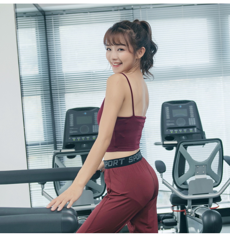Áo vest thể thao nữ sling Slim đồ lót chống sốc mỏng mà không có áo vest bên ngoài mặc yoga chạy thể dục áo ngực - Đồ lót thể thao ao gym