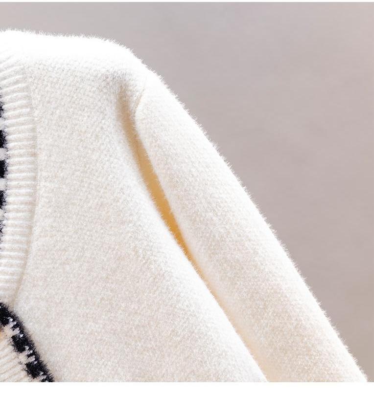 Cardigan tricoté de style Xiaoxiang 2023 automne et hiver nouvel article, pull col en V en fourrure de vison chenille manteau pour femme_voghion.com