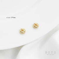 14K-3x6 мм ананасовые кольца и бусы-10