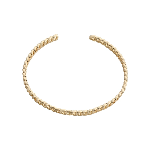 Медная цепь, браслет, 14 карат, золотой цвет, простой и элегантный дизайн, легкий роскошный стиль, изысканный стиль