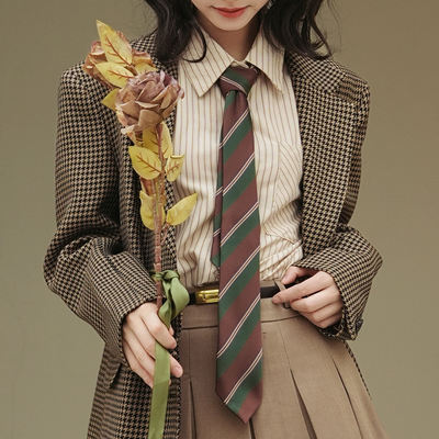 【 Accessories 】 Mi Ai thick and super high-quality long tie, retro school style, versatile, vintage vintage style
