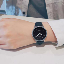 Civil service examination watch male junior high school students ultra-thin silent waterproof youth Korean version of simple trend machinery