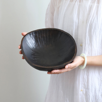 Army hand for whole wood handmade dry foam tray tea tray containing pan Chinese large paint pot bearing tray weathered old wood