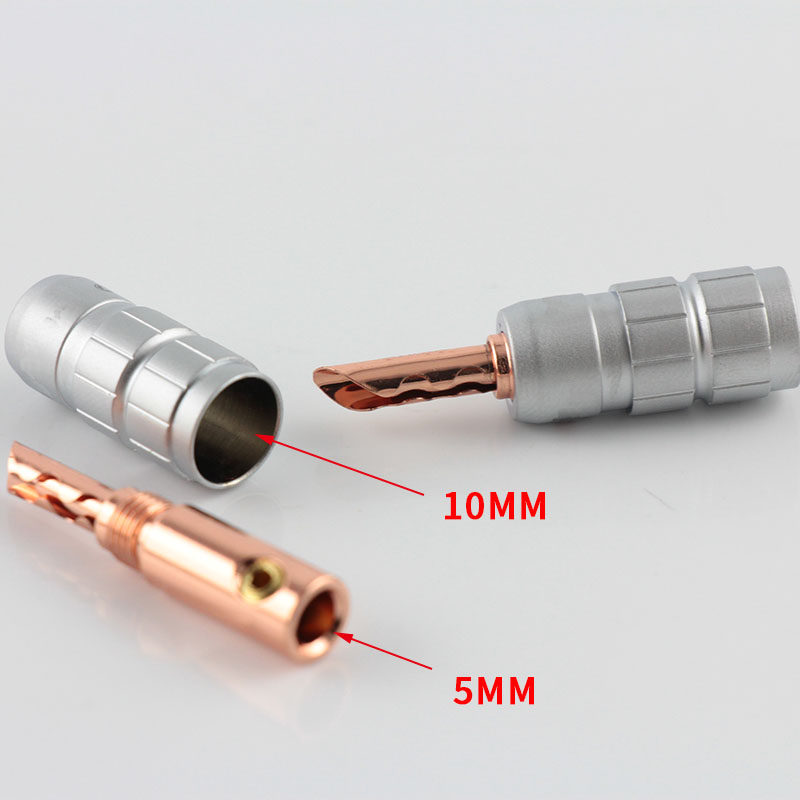 Copper Banana Plug Speaker Cable Plug Banana Connector Speaker Cable