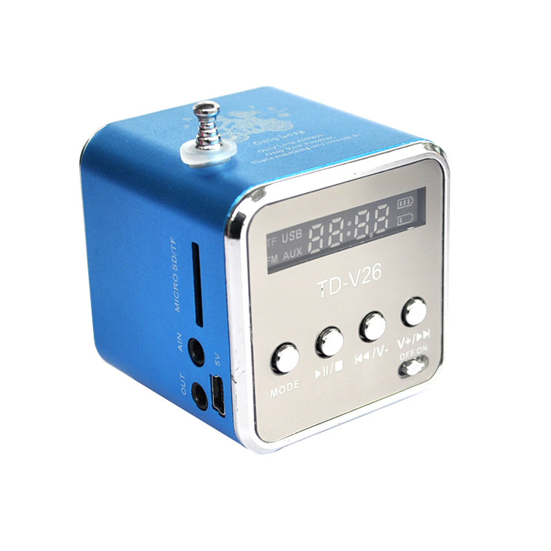 Portable card speaker radio U disk mini audio mobile phone mp3 external small speaker player small steel gun