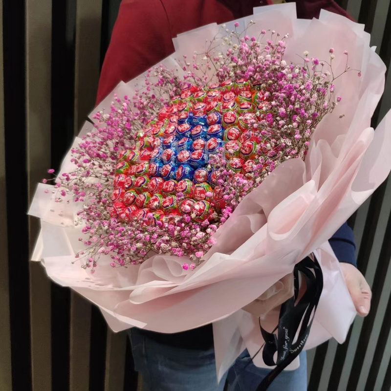 Net red 99 sticks candy creative bouquet 52 Seven New Year's Eve lollipop Christmas Gift Graduation Flowers