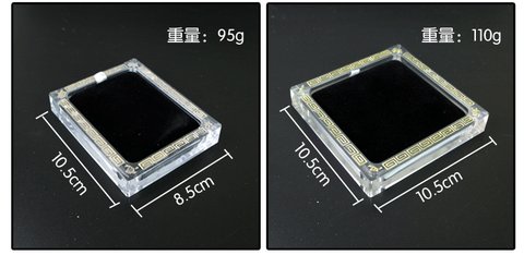 Hữu cơ nhựa acrylic màu đen và trắng hai mặt hộp đồ trang sức ngọc mặt dây chuyền mặt dây chuyền vòng đeo tay hiển thị tấm cơ sở - Vòng đeo tay Cuff đá thạch anh tóc vàng